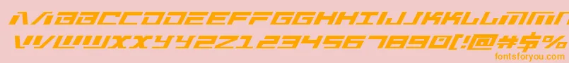 Warmachinesuperital Font – Orange Fonts on Pink Background
