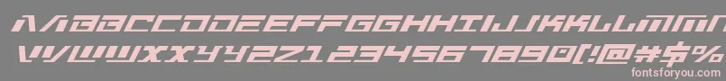 Warmachinesuperital Font – Pink Fonts on Gray Background