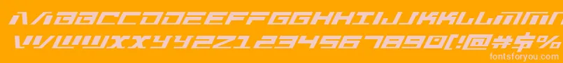 Warmachinesuperital Font – Pink Fonts on Orange Background