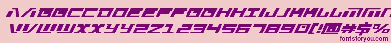 Warmachinesuperital Font – Purple Fonts on Pink Background