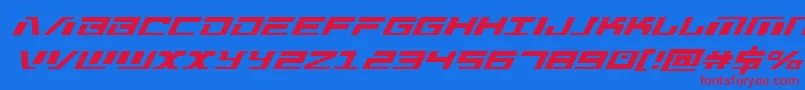 Warmachinesuperital Font – Red Fonts on Blue Background