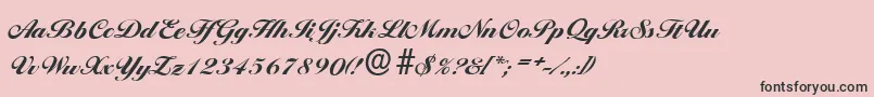 BallantinesserialHeavyRegular Font – Black Fonts on Pink Background