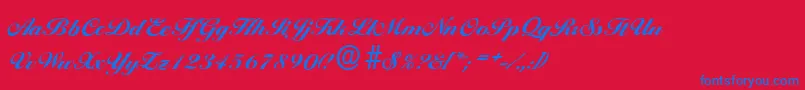 BallantinesserialHeavyRegular Font – Blue Fonts on Red Background