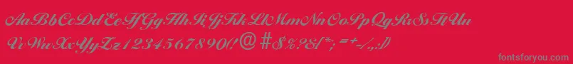BallantinesserialHeavyRegular Font – Gray Fonts on Red Background