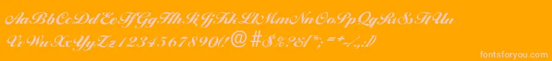 BallantinesserialHeavyRegular Font – Pink Fonts on Orange Background