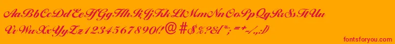 BallantinesserialHeavyRegular Font – Red Fonts on Orange Background