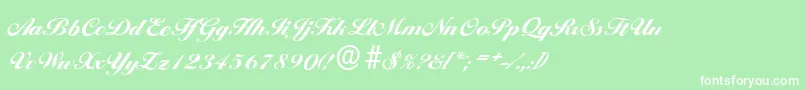 BallantinesserialHeavyRegular Font – White Fonts on Green Background