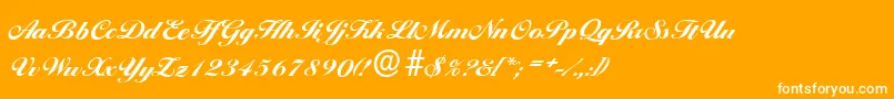 BallantinesserialHeavyRegular Font – White Fonts on Orange Background