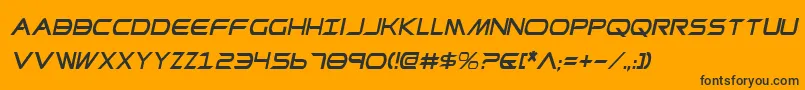 PrometheanCondensedItalic Font – Black Fonts on Orange Background