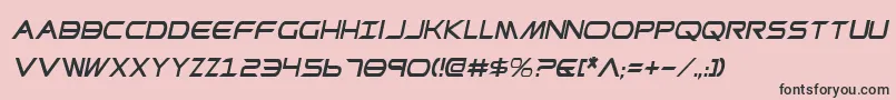 Шрифт PrometheanCondensedItalic – чёрные шрифты на розовом фоне