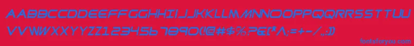 PrometheanCondensedItalic Font – Blue Fonts on Red Background
