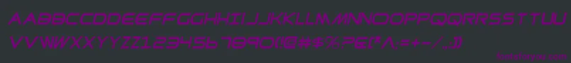 フォントPrometheanCondensedItalic – 黒い背景に紫のフォント