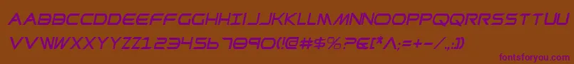 PrometheanCondensedItalic Font – Purple Fonts on Brown Background