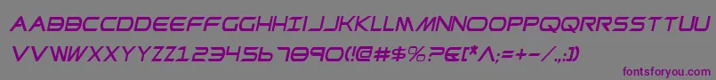 Шрифт PrometheanCondensedItalic – фиолетовые шрифты на сером фоне