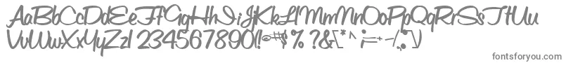 ObettescriptsskBold Font – Gray Fonts on White Background