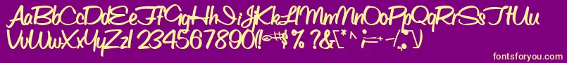 More about ObettescriptsskBold Font ObettescriptsskBold Font – Yellow Fonts on Purple Background