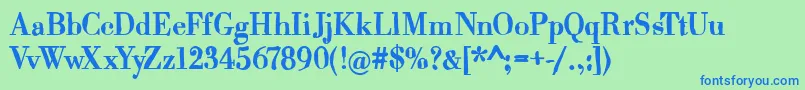 Scridb Font – Blue Fonts on Green Background