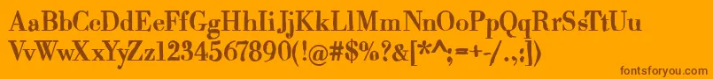 Шрифт Scridb – коричневые шрифты на оранжевом фоне