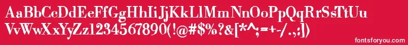 Scridb Font – White Fonts on Red Background