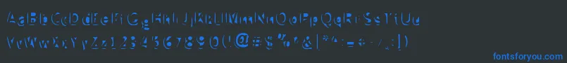 Slushfauxunion Font – Blue Fonts on Black Background