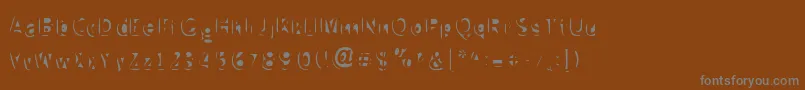 Slushfauxunion Font – Gray Fonts on Brown Background