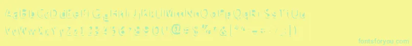 Подробнее о шрифте Slushfauxunion Шрифт Slushfauxunion – зелёные шрифты на жёлтом фоне