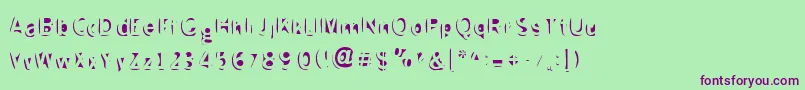 Slushfauxunion Font – Purple Fonts on Green Background