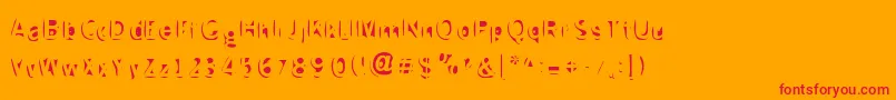 Slushfauxunion Font – Red Fonts on Orange Background