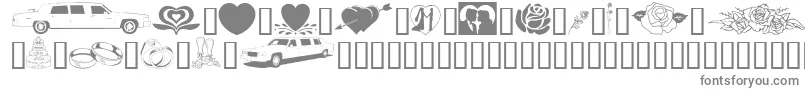 GeWeddingBliss-fontti – harmaat kirjasimet valkoisella taustalla
