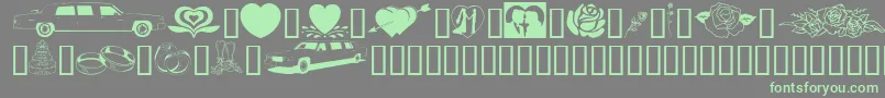 Шрифт GeWeddingBliss – зелёные шрифты на сером фоне