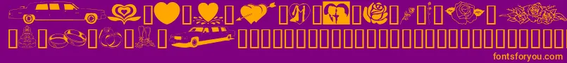 GeWeddingBliss Font – Orange Fonts on Purple Background