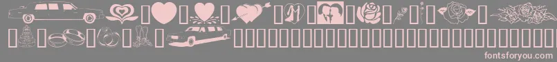 GeWeddingBliss-Schriftart – Rosa Schriften auf grauem Hintergrund