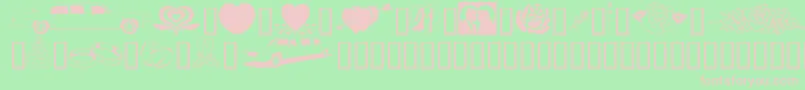 フォントGeWeddingBliss – 緑の背景にピンクのフォント