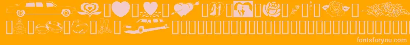 GeWeddingBliss Font – Pink Fonts on Orange Background