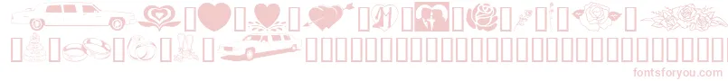 GeWeddingBliss-Schriftart – Rosa Schriften auf weißem Hintergrund