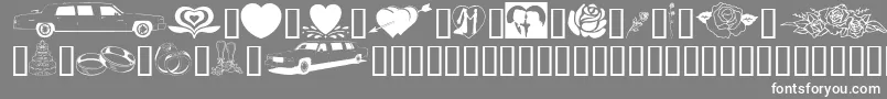 フォントGeWeddingBliss – 灰色の背景に白い文字