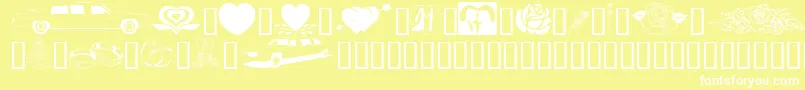 GeWeddingBliss Font – White Fonts on Yellow Background