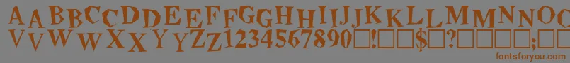 Beatnik Font – Brown Fonts on Gray Background