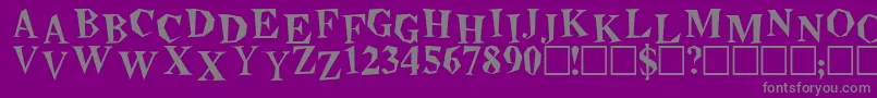 Saiba mais sobre a fonte Beatnik Fonte Beatnik – fontes cinzas em um fundo violeta