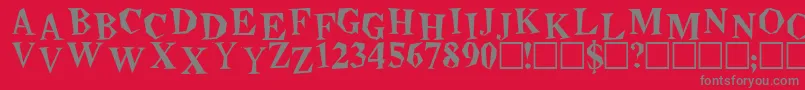 Beatnik Font – Gray Fonts on Red Background