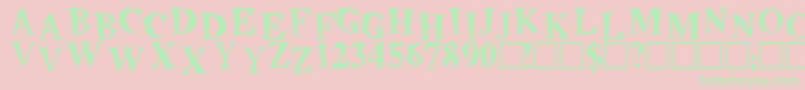 Beatnik Font – Green Fonts on Pink Background
