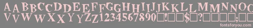 Beatnik Font – Pink Fonts on Gray Background