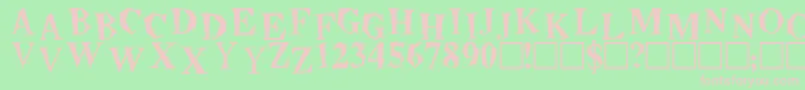 Beatnik Font – Pink Fonts on Green Background