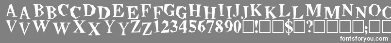 Beatnik Font – White Fonts on Gray Background