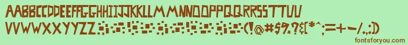 MisterbassFull Font – Brown Fonts on Green Background