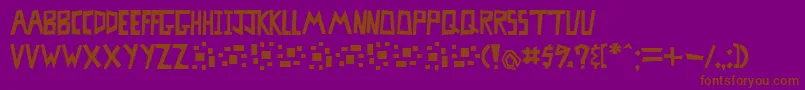 MisterbassFull Font – Brown Fonts on Purple Background