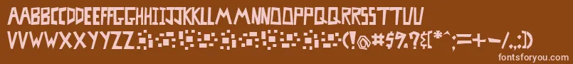 MisterbassFull Font – Pink Fonts on Brown Background