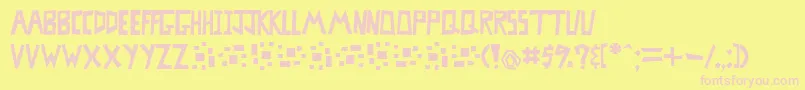 MisterbassFull Font – Pink Fonts on Yellow Background
