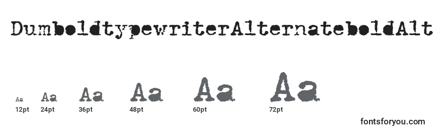 DumboldtypewriterAlternateboldAlternateBold Font Sizes
