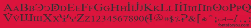 Foy1wid Font – Black Fonts on Red Background